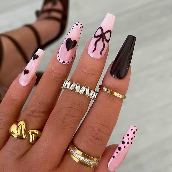Long Coffin Black Bow Graphic Long Coffin Black Bow Graphic — Simple Bow Nails 2027