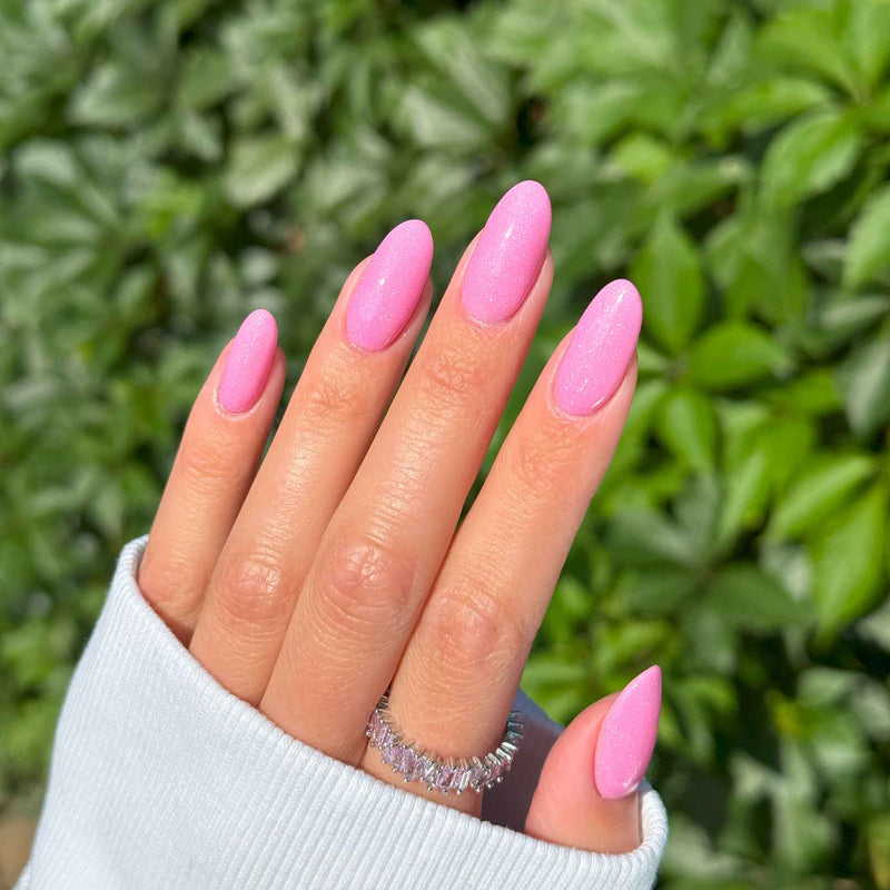 Dense Bright Pink Glitter Square Nails Dense Bright Pink Glitter Square Nails — Pink Rave Nails 2027