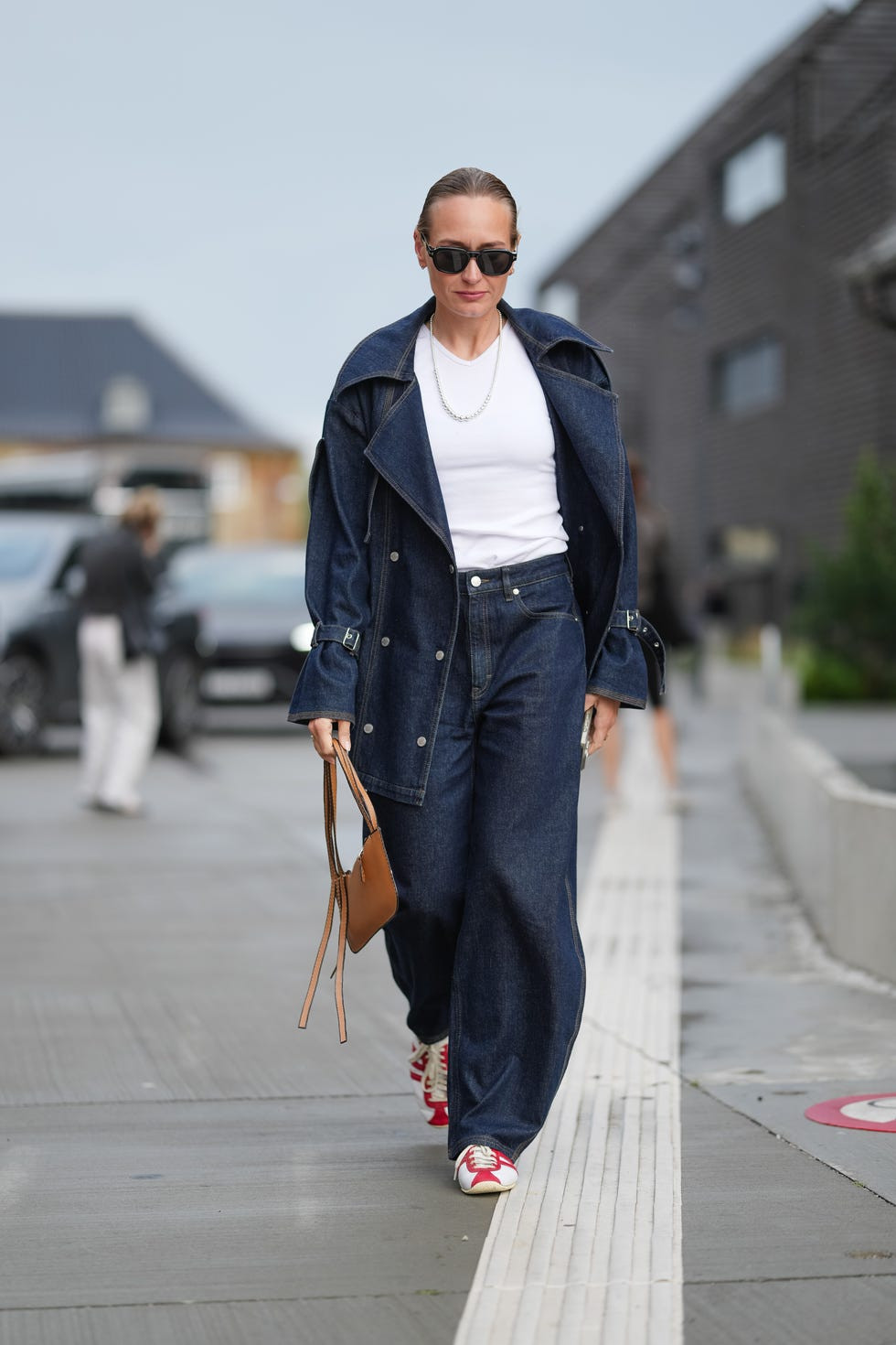 Relaxed Silhouette: Oversized Denim Jacket with Wide-Leg Jeans and Sneakers Relaxed Silhouette: Oversized Denim Jacket with Wide-Leg Jeans and Sneakers — Bootcut Jeans Outfits 2027 with Denim Jacket