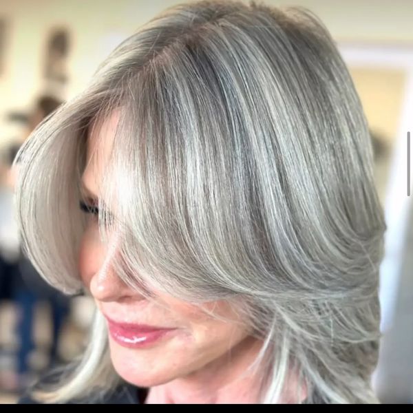 Layered Bob With Face-Framing Waves — Transitioning to Gray Hair 2027