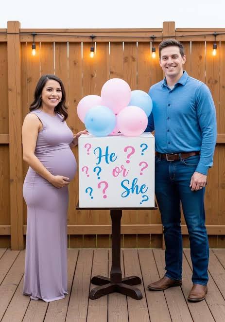 Fitted Lavender Maxi Dress for a Couple's Reveal Fitted Lavender Maxi Dress for a Couple's Reveal — Gender Reveal Outfits 2027