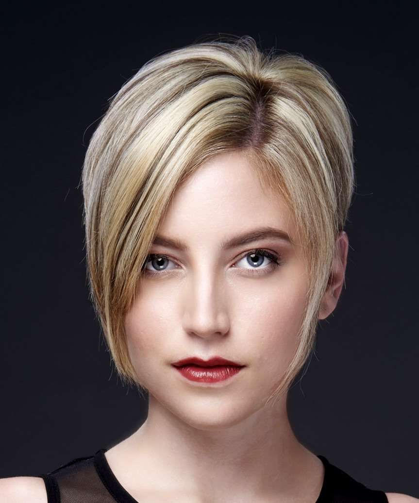 Light Blonde Pixie With Asymmetric Bangs Light Blonde Pixie With Asymmetric Bangs — Babylights Pixie 2027