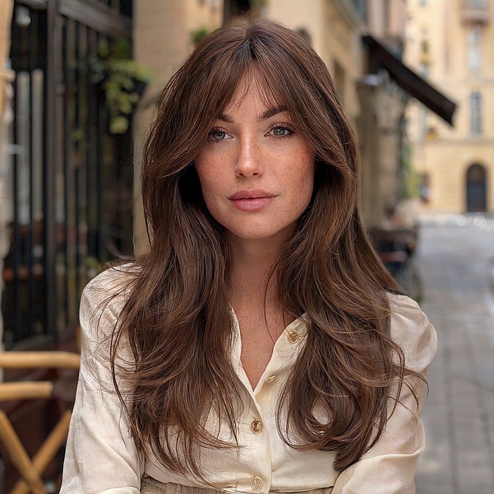 Rich Chocolate Brown With Warm Highlights Rich Chocolate Brown With Warm Highlights — Old Money Hair Color 2027