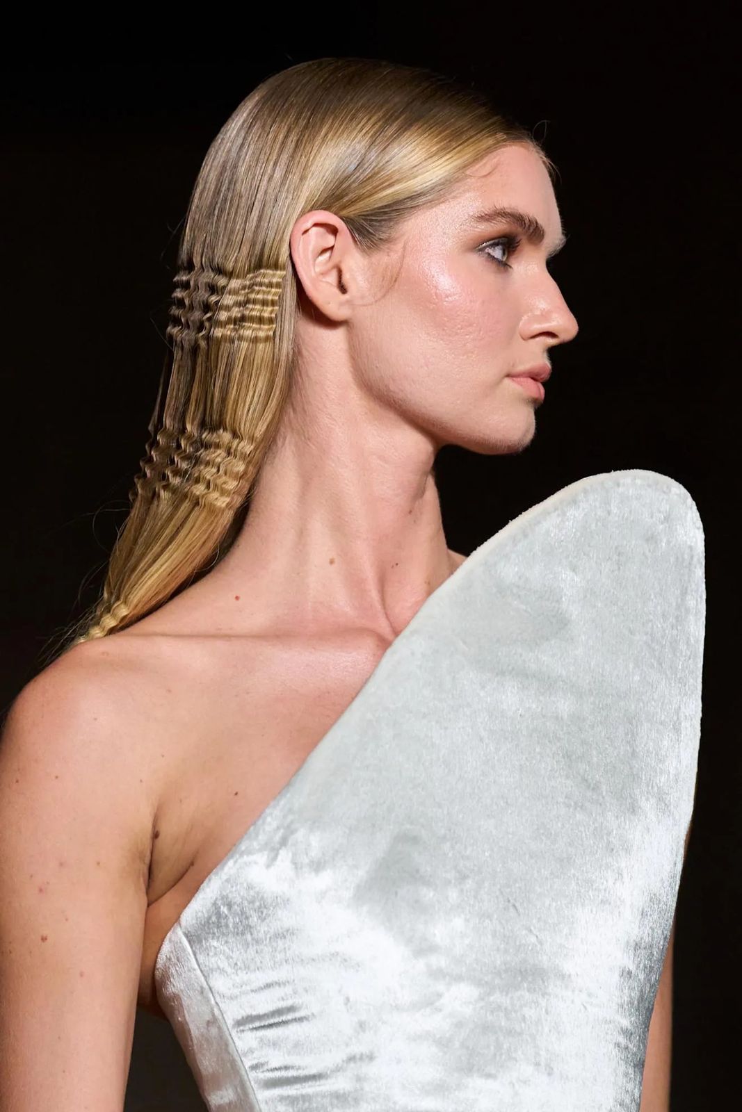 Geometric Blonde Crimped Braids — Crimped Hairstyles 2027