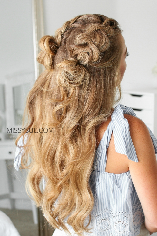 Honey Blonde Braids and Buns Honey Blonde Braids and Buns — Half Up Half Down Hairstyles 2027