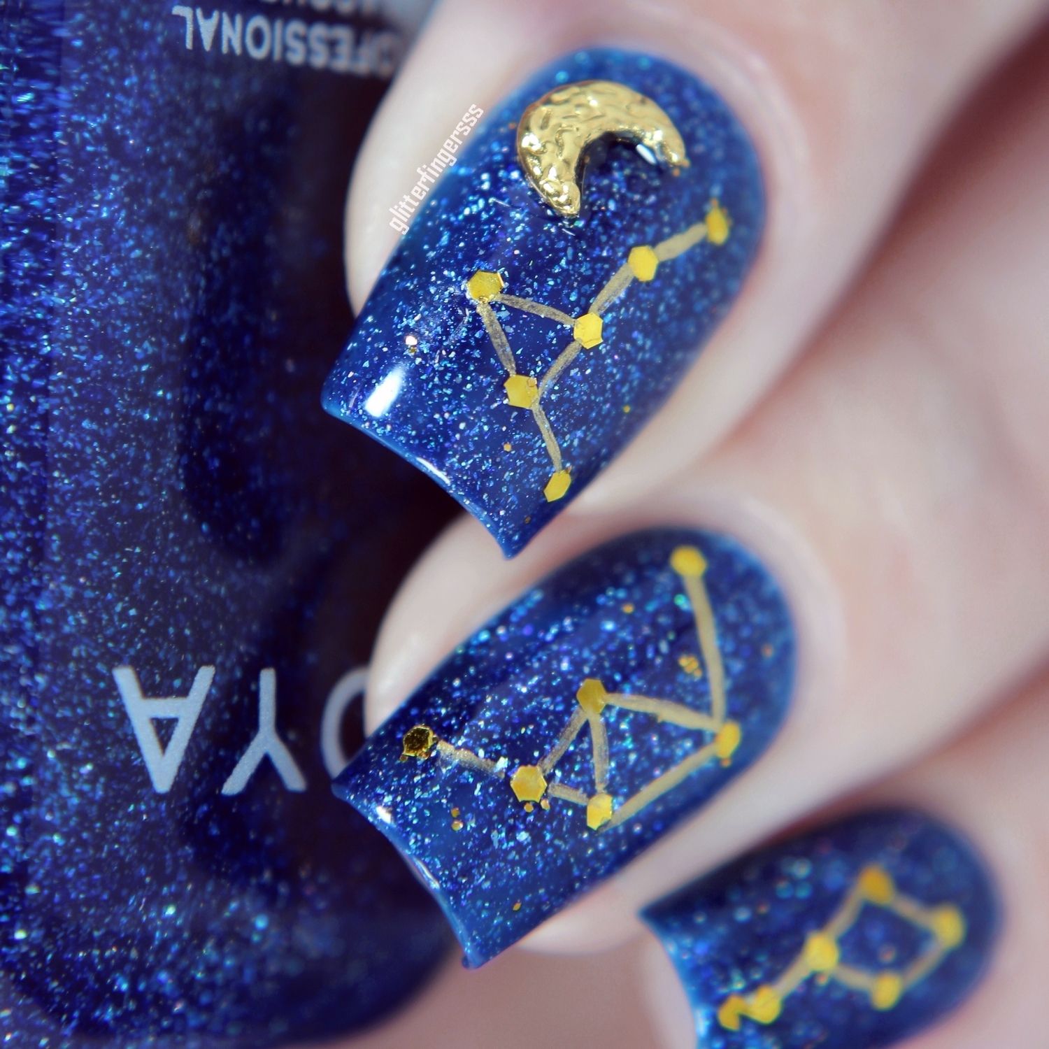 Celestial Constellation Visual Idea — Moon and Stars Nails 2027