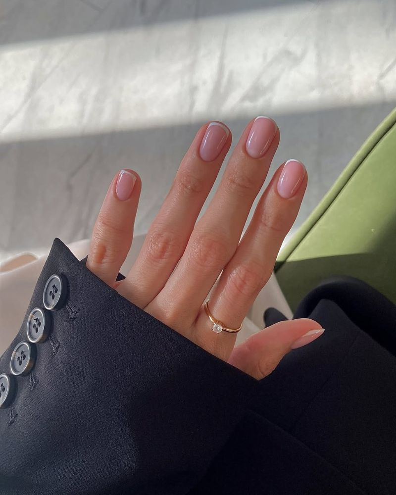 Thin White French Tips On All Nails Visual Idea Thin White French Tips On All Nails Visual Idea — Short Micro French Tip Nails 2027