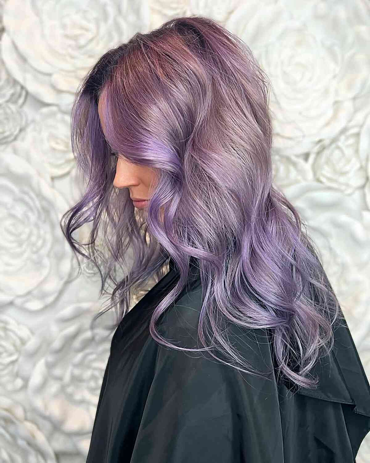 Ash Blonde with Shimmering Silver-Purple Ash Blonde with Shimmering Silver-Purple — Blonde 2027 with Purple Hair
