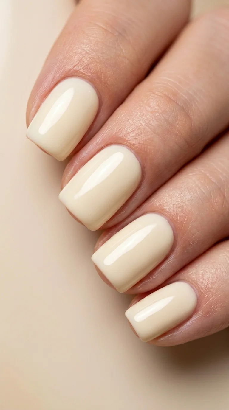 Flawless Creamy Off-White Flawless Creamy Off-White — Simple Short Nails 2027