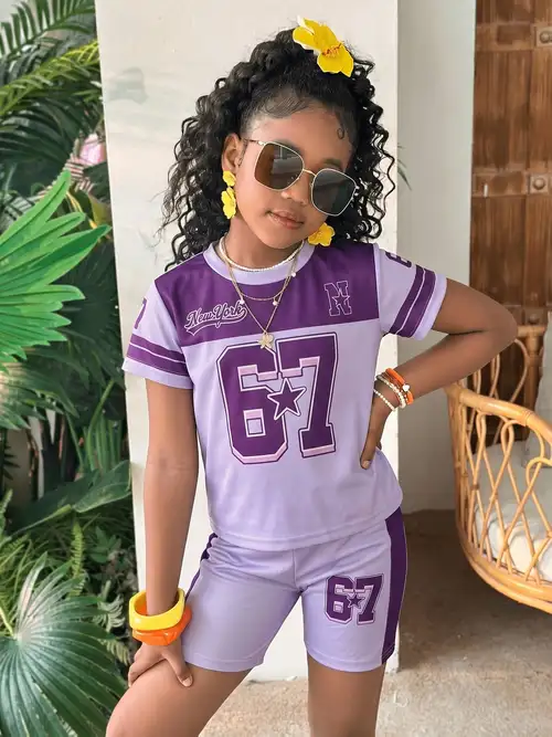 Athletic Graphic Tee with Biker Shorts Athletic Graphic Tee with Biker Shorts — Cute Outfits 2027 for Tweens