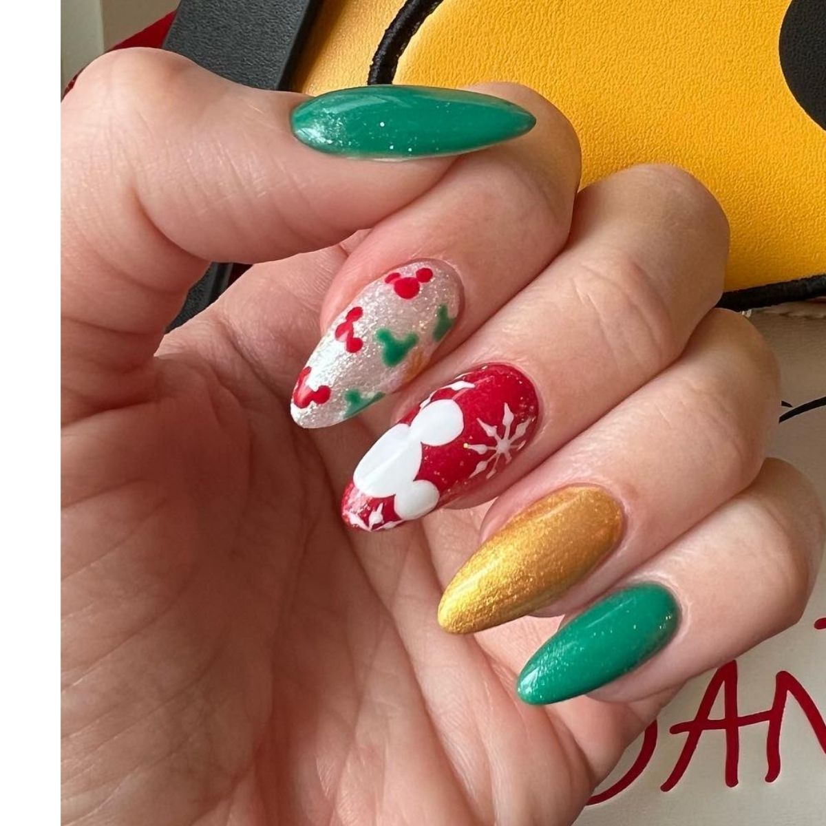 Christmas Disney Visual Idea — Long Christmas Nails 2026