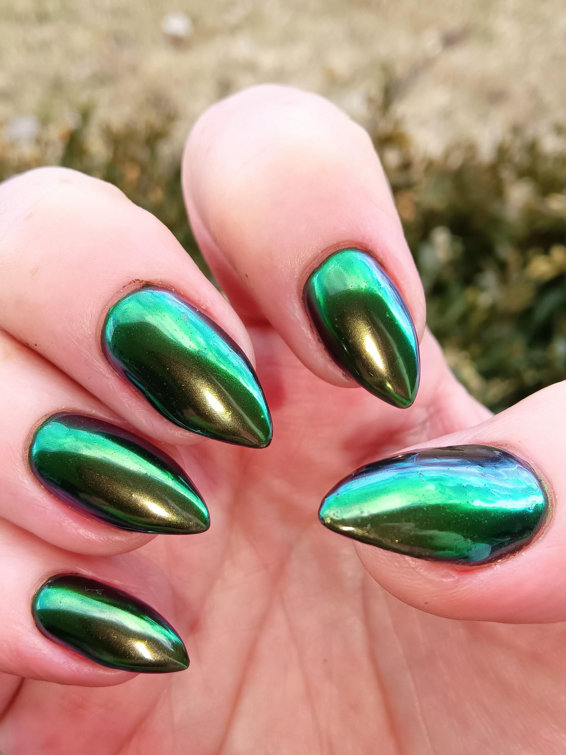 Any Visual Idea Any Visual Idea — Green Chrome Nails 2027