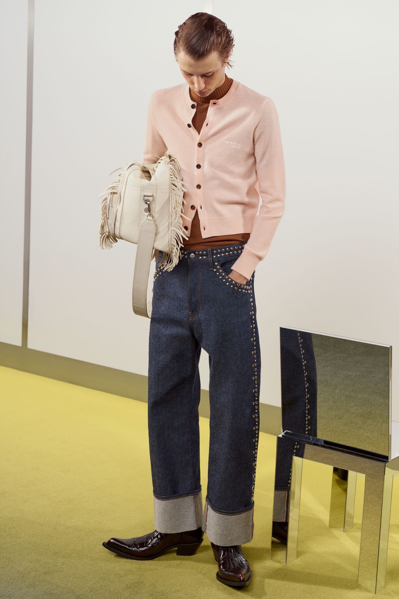 Studded Statement: Dark Wash Wide-Leg Jeans with Cardigan Studded Statement: Dark Wash Wide-Leg Jeans with Cardigan — Jeans Outfits 2027