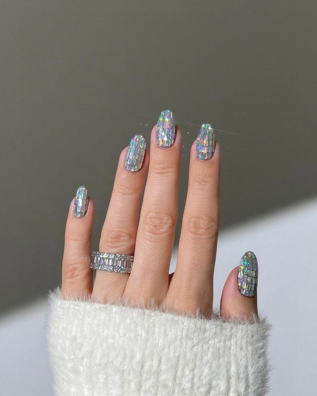 Shimmer Holographic Visual Idea — Winter Dip Nails 2027