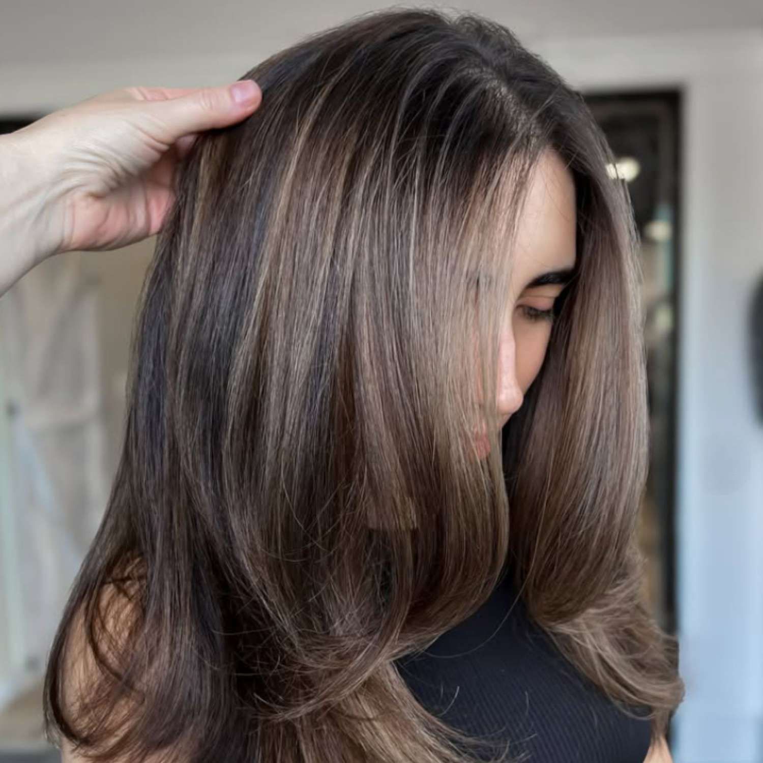 Dark Brown Base With Caramel Balayage Caramel Balayage On Collarbone Layers — Balayage on Dark Brown Hair 2027