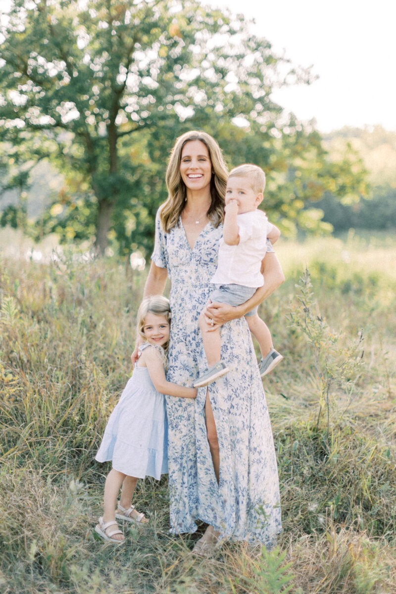Golden Hour Style: Blue Lace Dress and Quarter-Zip Golden Hour Style: Blue Lace Dress and Quarter-Zip — Spring Family Photo Outfits 2027