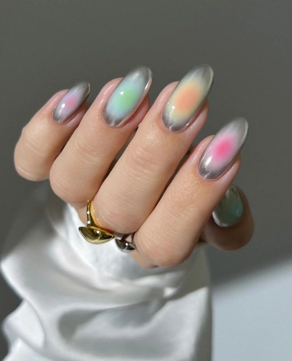 Ethereal Aura Pastel Oval Nails Ethereal Aura Pastel Oval Nails — Airbrush Nails 2027