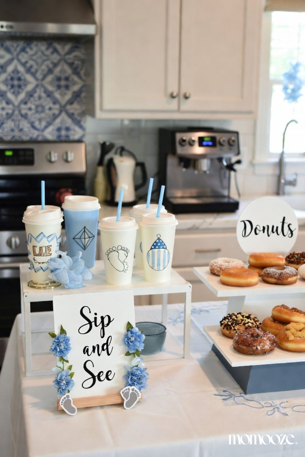 Charming 'Sip and See' Signage and Donut Display — Sip and See Outfits 2027