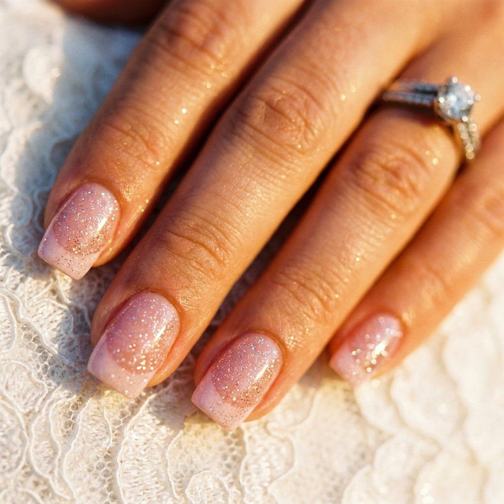 Glossy Visual Idea Glossy Visual Idea — Light Pink Wedding Nails 2027
