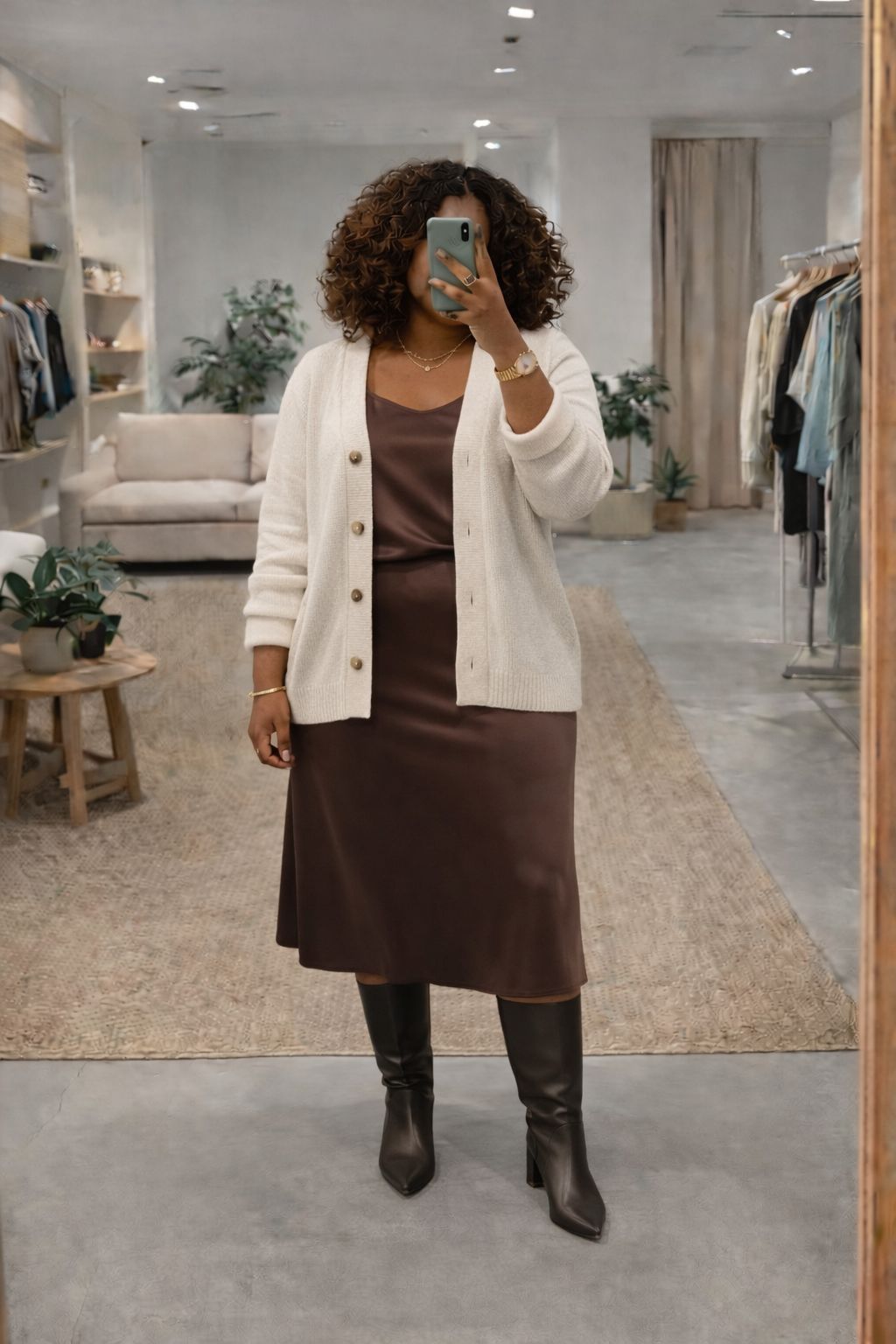 Satin Slip Dress and Cardigan for Chic Evening-to-Day Satin Slip Dress and Cardigan for Chic Evening-to-Day — Meet the Teacher Outfits 2027
