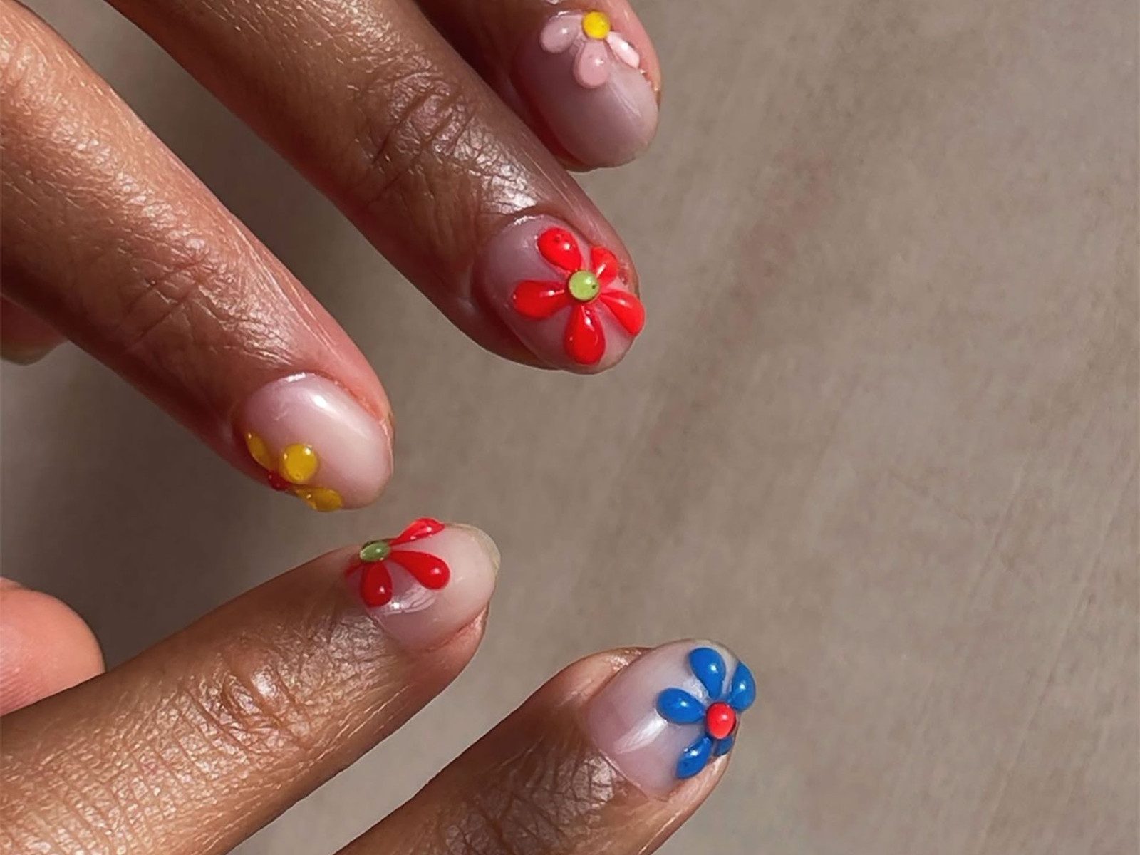 3D Colorful Flowers Visual Idea 3D Colorful Flowers Visual Idea — Floral Nails 2027
