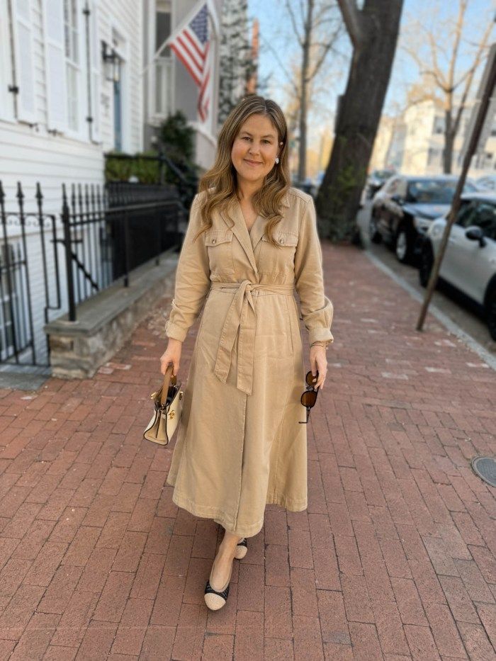 Beige Utility Dress for Spring Travel — Beige Spring Outfits 2027