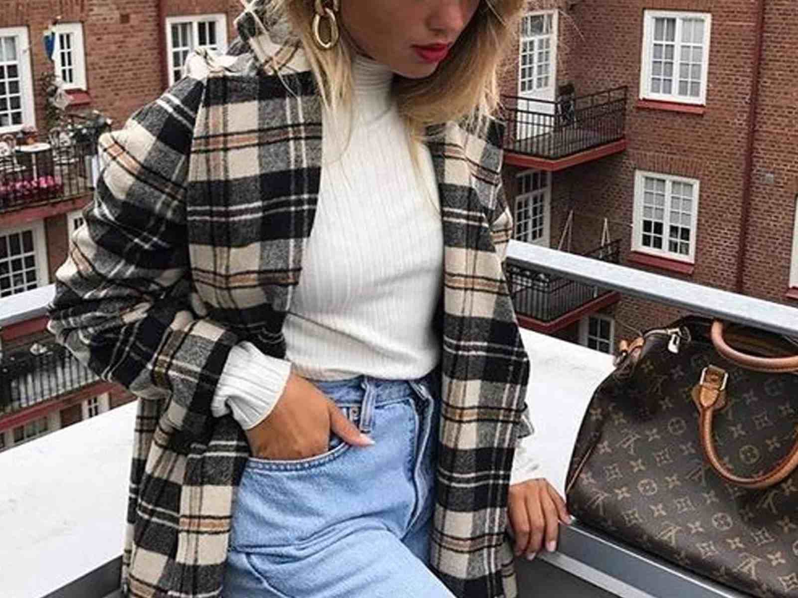 Classic Plaid Coat for Fall Casual — Pinterest Girl Outfits 2027