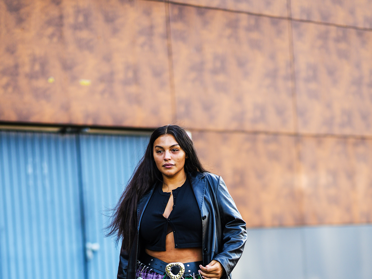 Edgy Black Leather Jacket and Studded Belt Edgy Black Leather Jacket and Studded Belt — Cute Outfits 2027