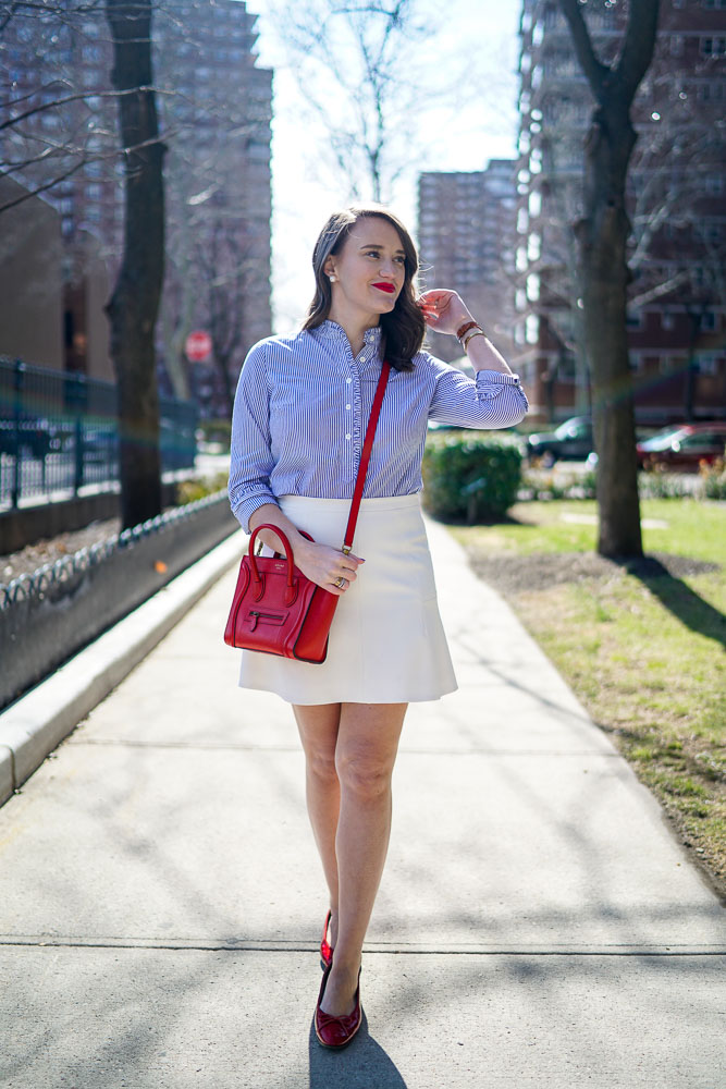 Striped Button-Down and A-Line Skirt: Classic Preppy Foundation Striped Button-Down and A-Line Skirt: Classic Preppy Foundation — Preppy Spring Outfits 2027