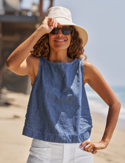 White Shorts and Denim Top for a Beach Day White Shorts and Denim Top for a Beach Day — Summer Outfits 2027 with Shorts