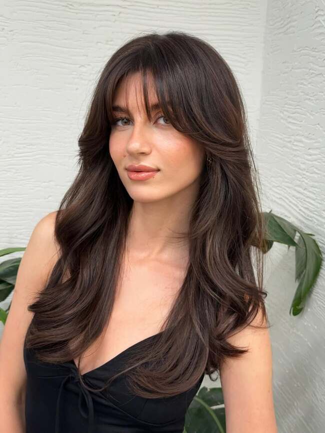Blunt Bangs on Mid-Back Straight Hair Blunt Bangs on Mid-Back Straight Hair — Bangs Trends 2027