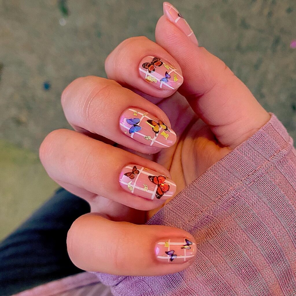 Clear Butterfly Sticker Summer Nails Clear Butterfly Sticker Summer Nails — Short Butterfly Coffin Nails 2027