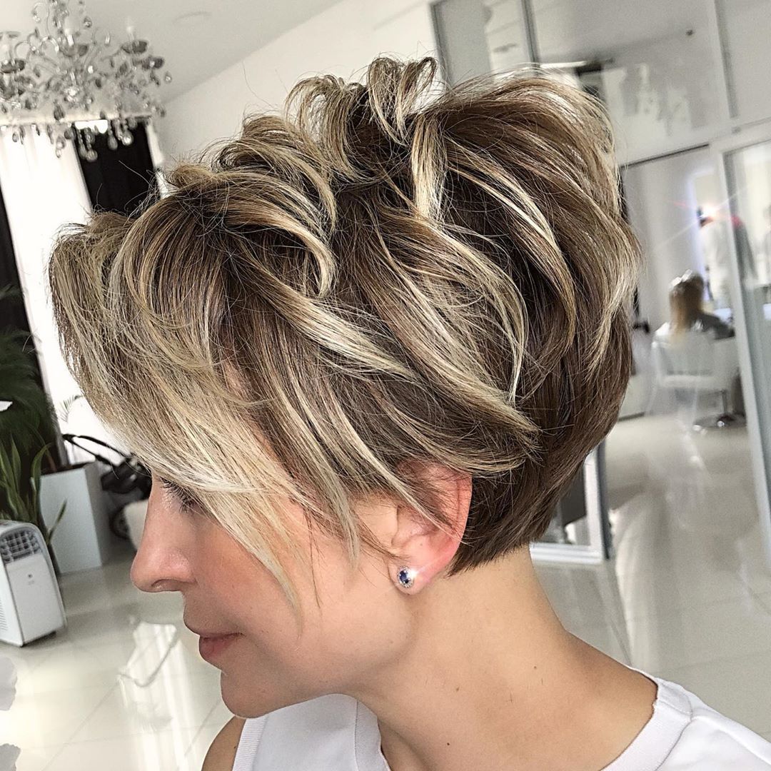 Light Brown Pixie With Swept Fringe Texture Light Brown Pixie With Swept Fringe Texture — Babylights Pixie 2027