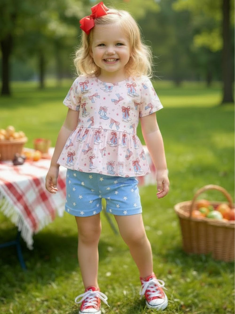 Red Sneakers Outfit Idea Red Sneakers Outfit Idea — Toddler Girl Outfits 2027