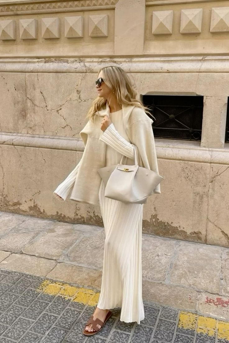 Ribbed Knit Maxi Dress and Oversized Cardigan — Modern Heirloom Outfits 2027