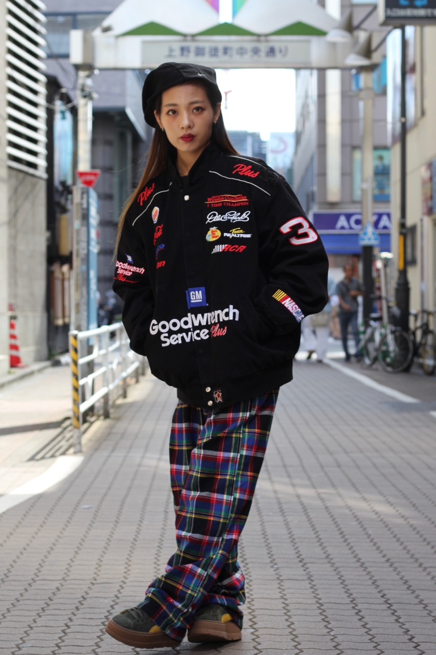 Embroidered Racing Jacket with Plaid Wide-Leg Trousers — NASCAR Outfits 2027