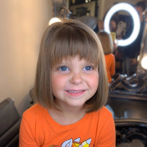 Shoulder Length With Softly Turned Ends Shoulder Length With Softly Turned Ends — Bangs 2027 for Kids