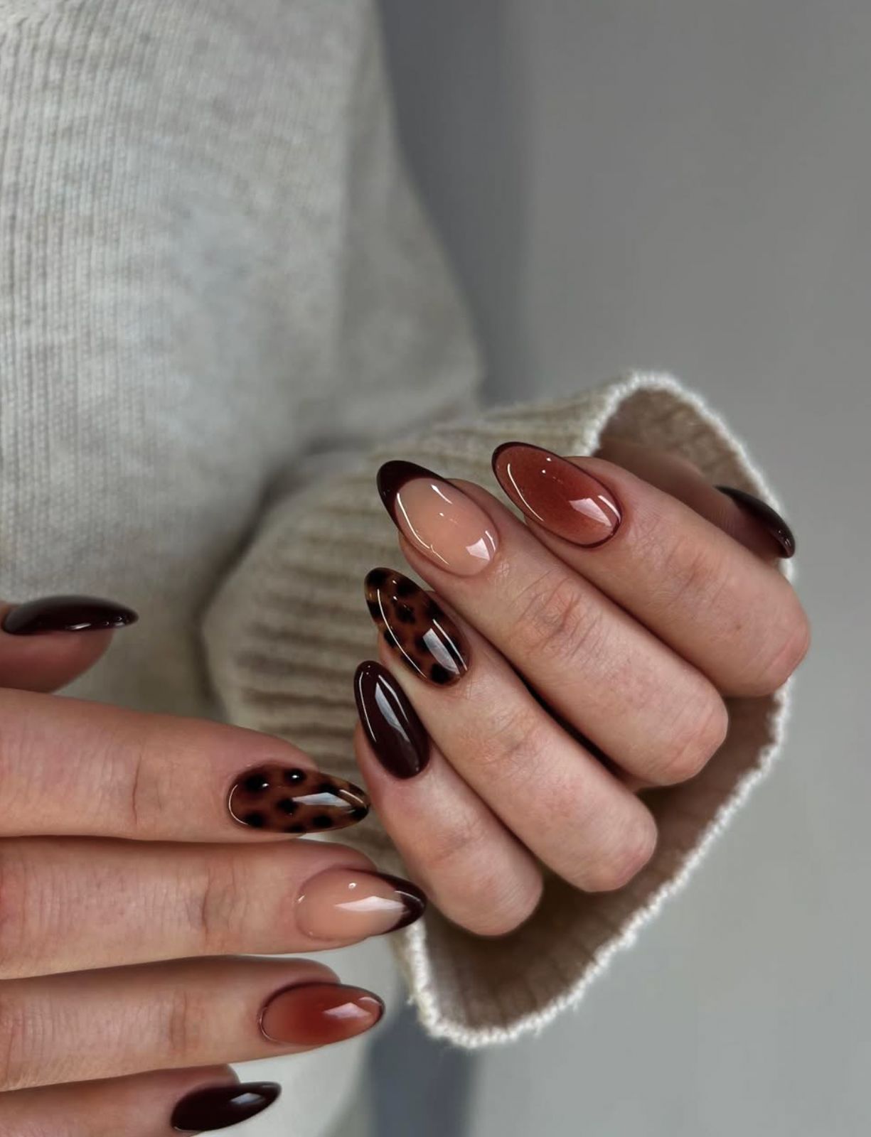 Tortoiseshell Ombre Almond Nails Tortoiseshell Ombre Almond Nails — 25th Birthday Nails 2027
