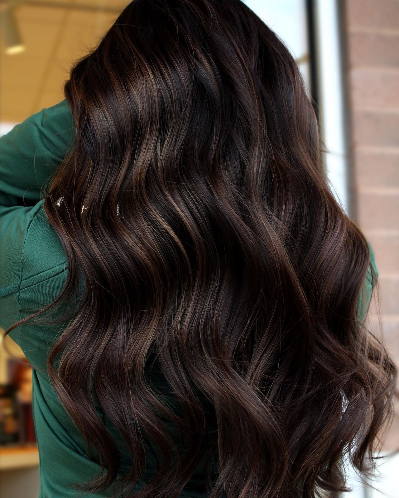 Mid-Back Visual Idea — Balayage on Dark Brown Hair 2027