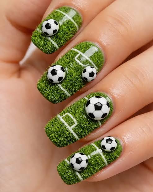 Textured Football Field Nails Textured Football Field Nails — Football Nails 2026