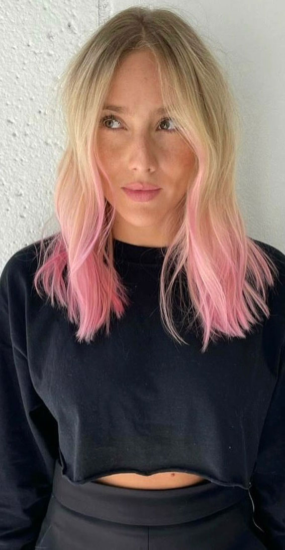 Blonde With Pink Tips Visual Idea Blonde With Pink Tips Visual Idea — Blonde 2027 with Pink Hair