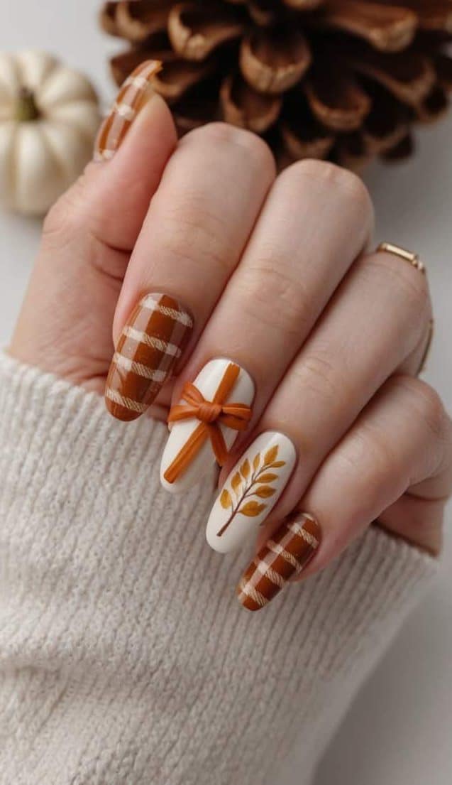 Glossy Visual Idea — Thanksgiving Nails 2026