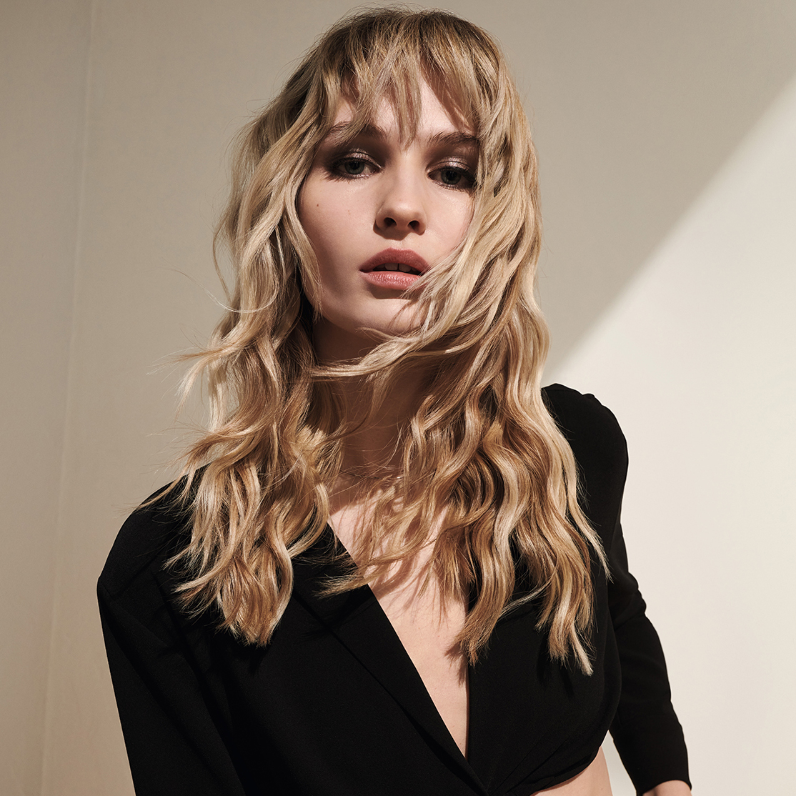 Blonde Shag With Piecey Bangs Blonde Shag With Piecey Bangs — Low Maintenance Bangs 2027