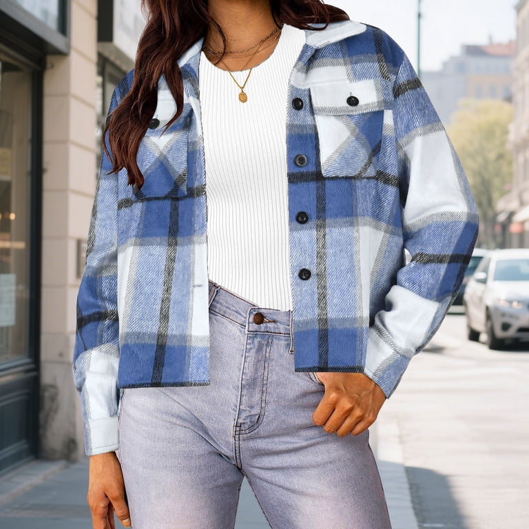 Cropped Plaid Shacket with Ribbed Top and Jeans — Shacket Outfits 2027