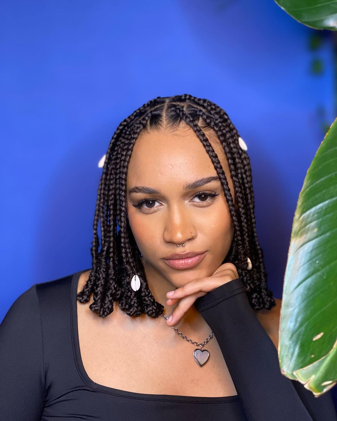 Short Wavy Box Braid Bob With Beads Short Wavy Box Braid Bob With Beads — Winter Box Braids 2027
