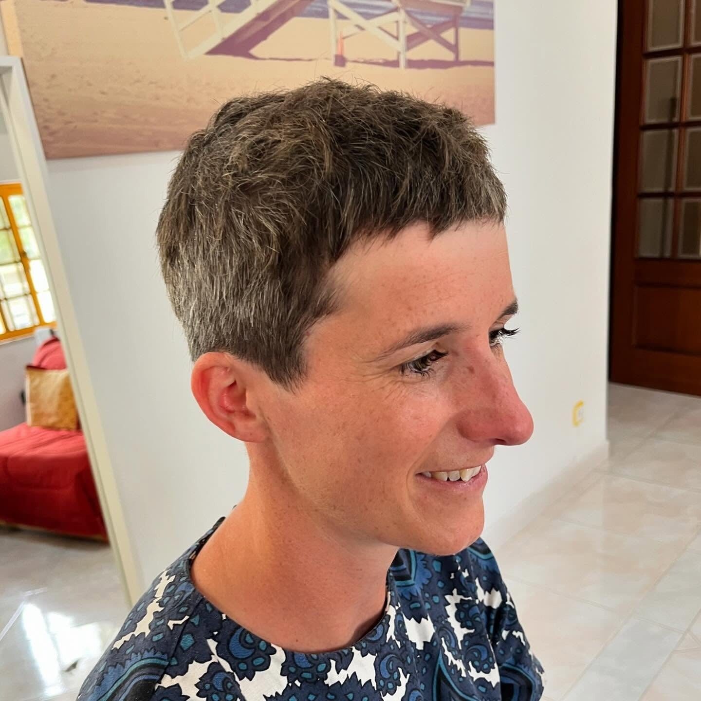 Textured Grey-Brown Pixie — Pixie 2027 for Natural Hair