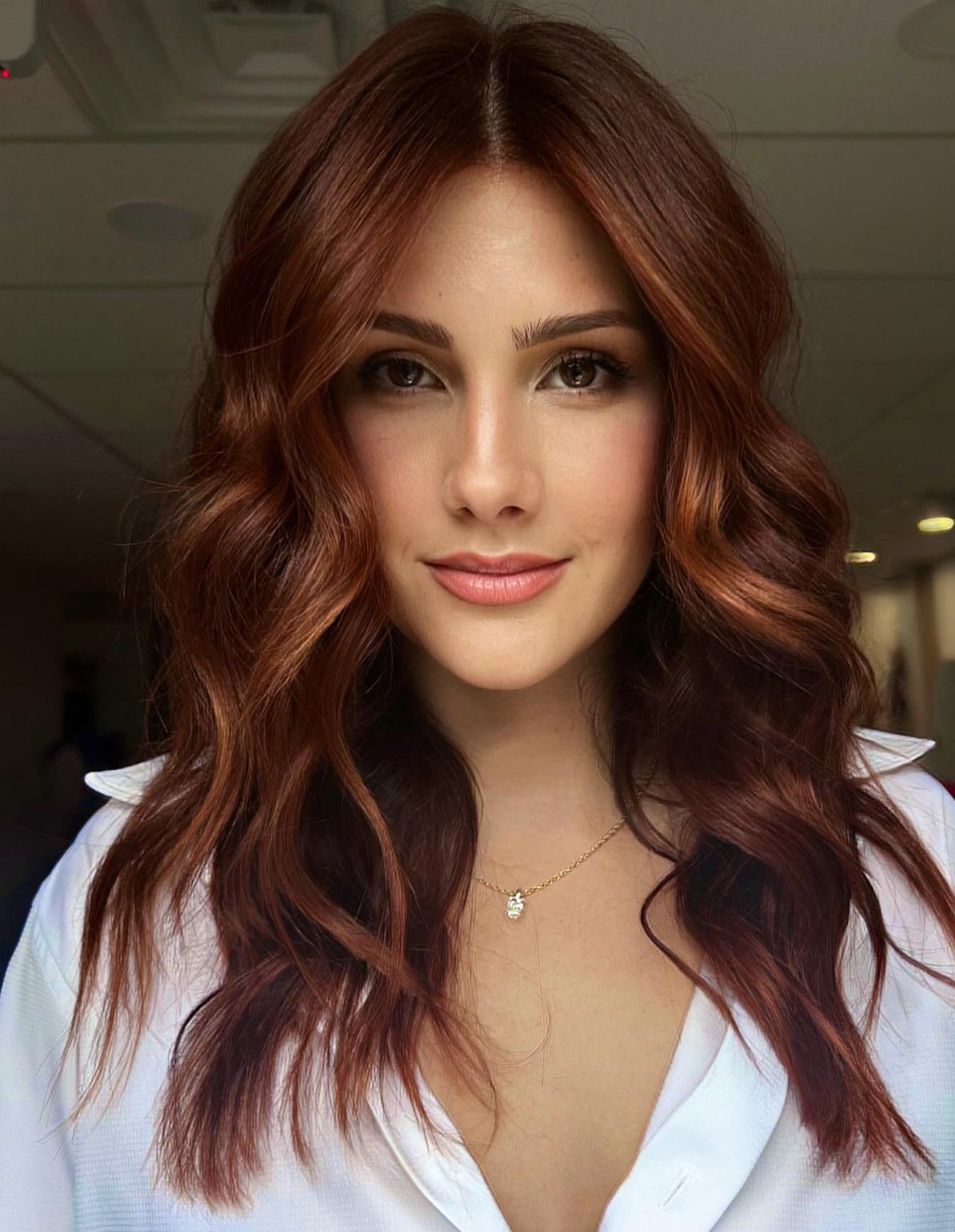 Vibrant Copper Red — Hair Color 2027 for Hazel Eyes