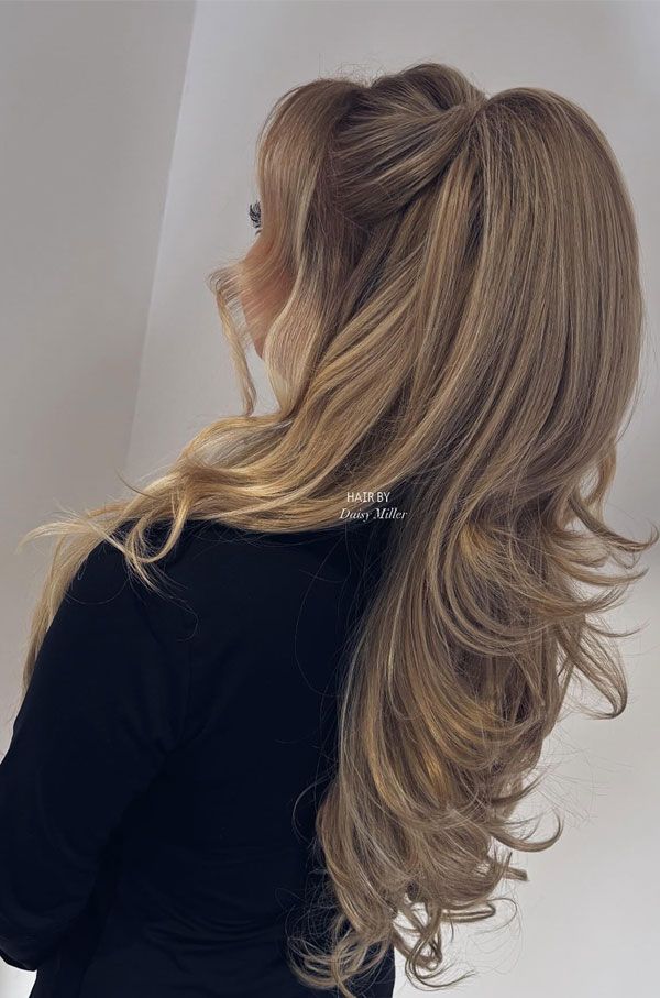 Light Brown With Blonde Highlights Visual Idea Light Brown With Blonde Highlights Visual Idea — Half Up Ponytail Hairstyles 2027