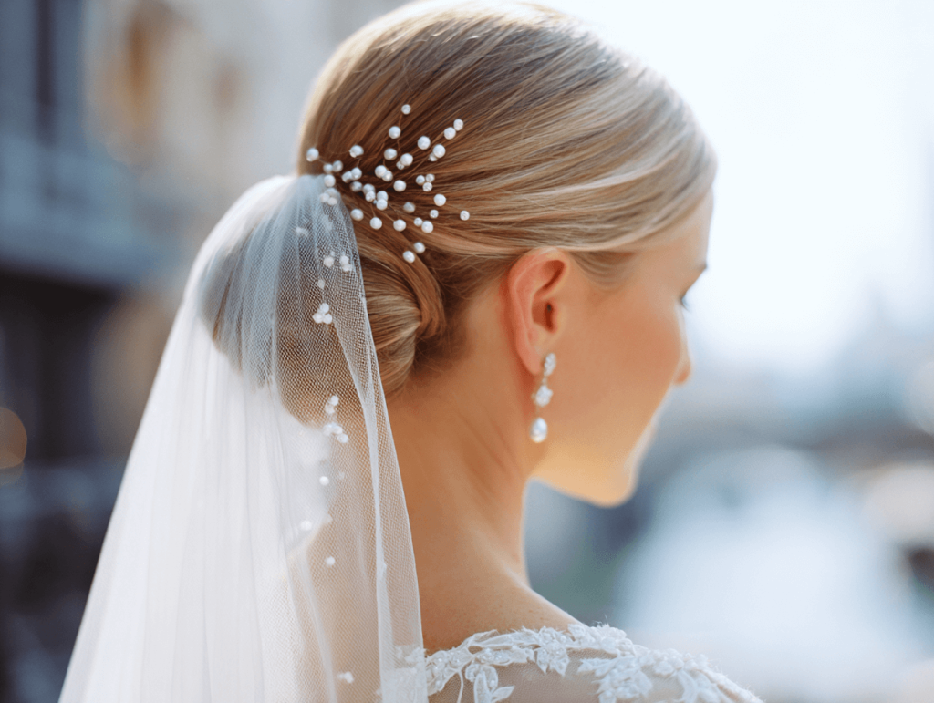 Sleek Low Bun With Pearl Accessory — Wedding Updos 2027