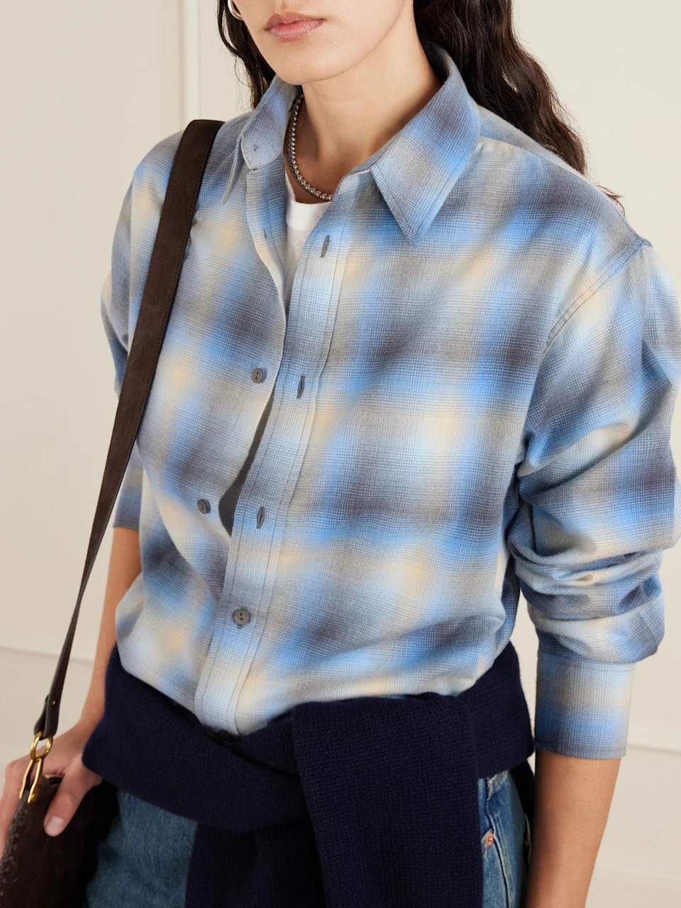 Denim Days: Blue Plaid Flannel with Jeans and Sweater Accent Denim Days: Blue Plaid Flannel with Jeans and Sweater Accent — Flannel Outfits 2027